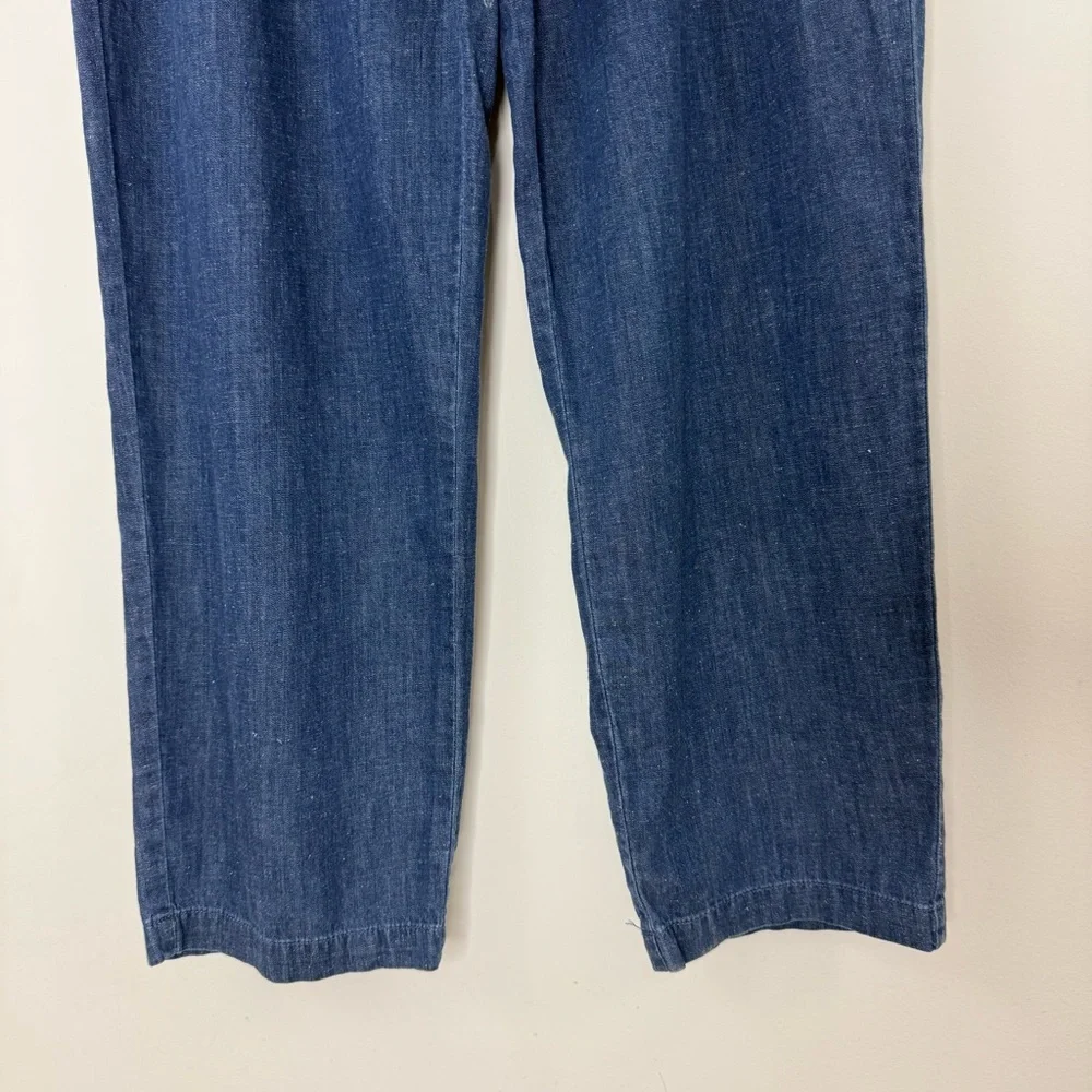 J. Crew Chambray Paper Bag Waist Ankle Pants Size 4 NEW - Picture 7 of 13